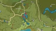 Frogs in Springvale (Image via Teyvat Interactive Map - HoYoLAB)